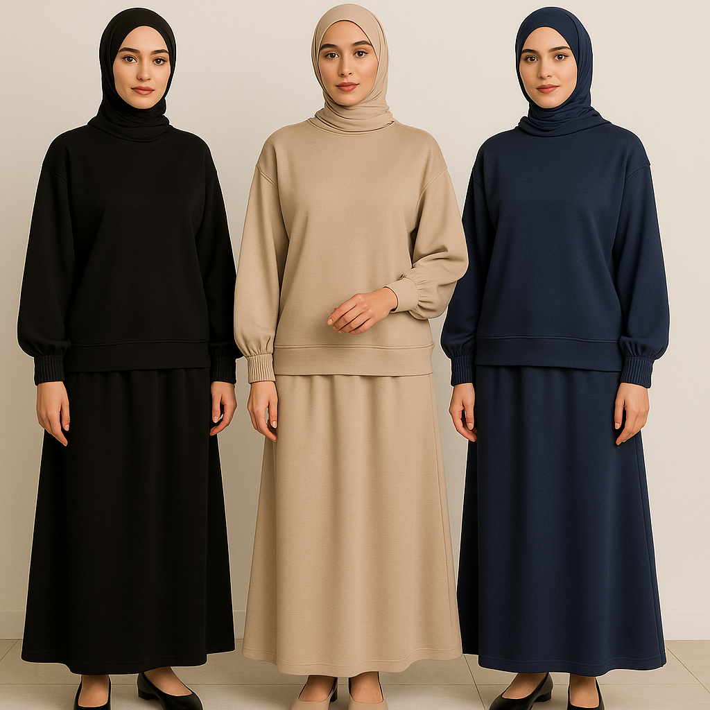 Cuffed Jumper Skirt Set