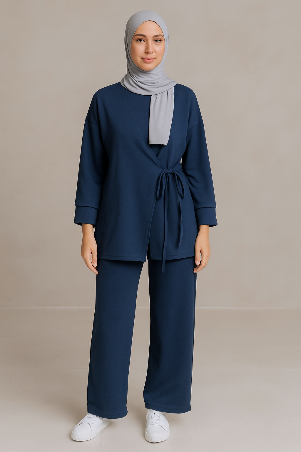 Waist-wrap trouser set