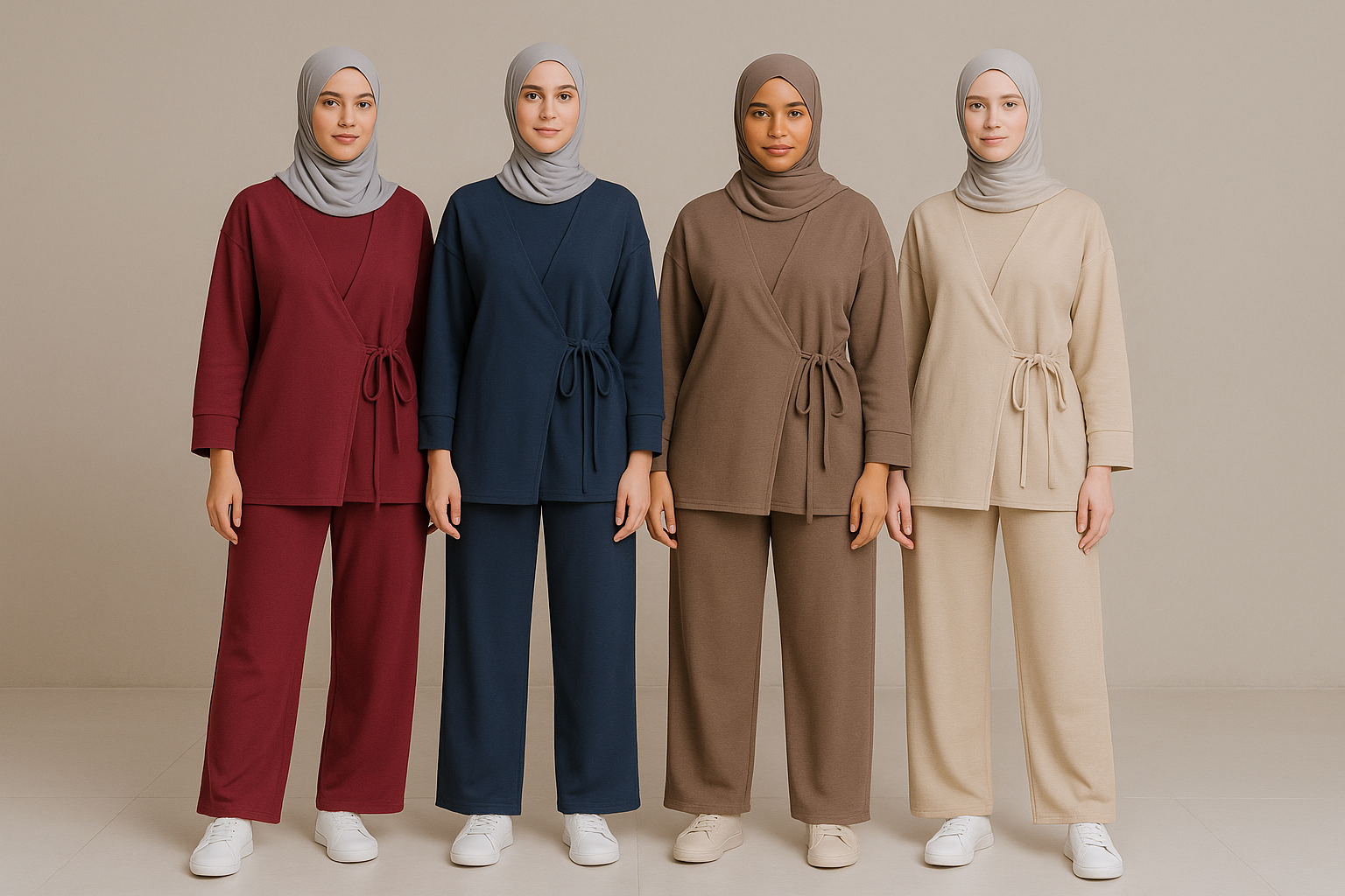 Waist-wrap trouser set