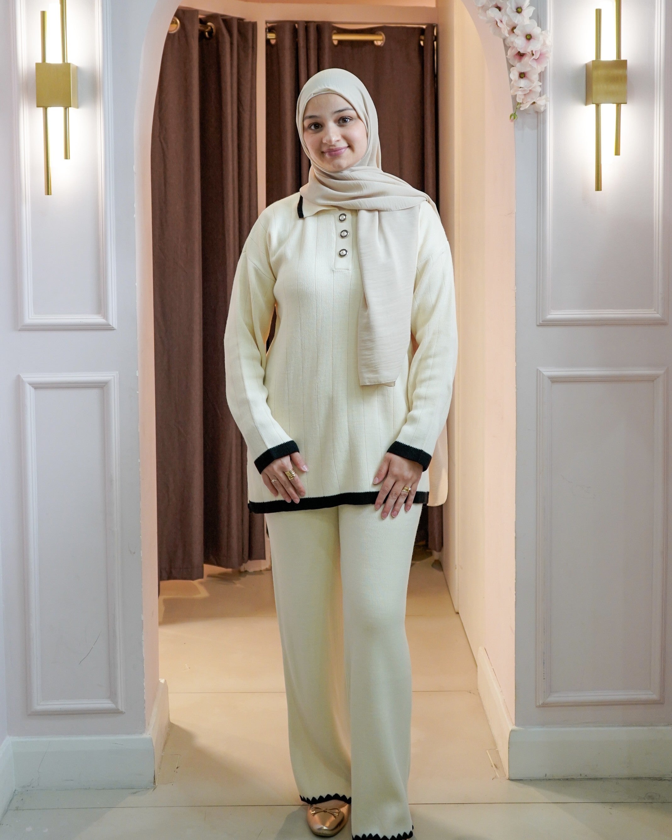 Collared Wide Ribbed set