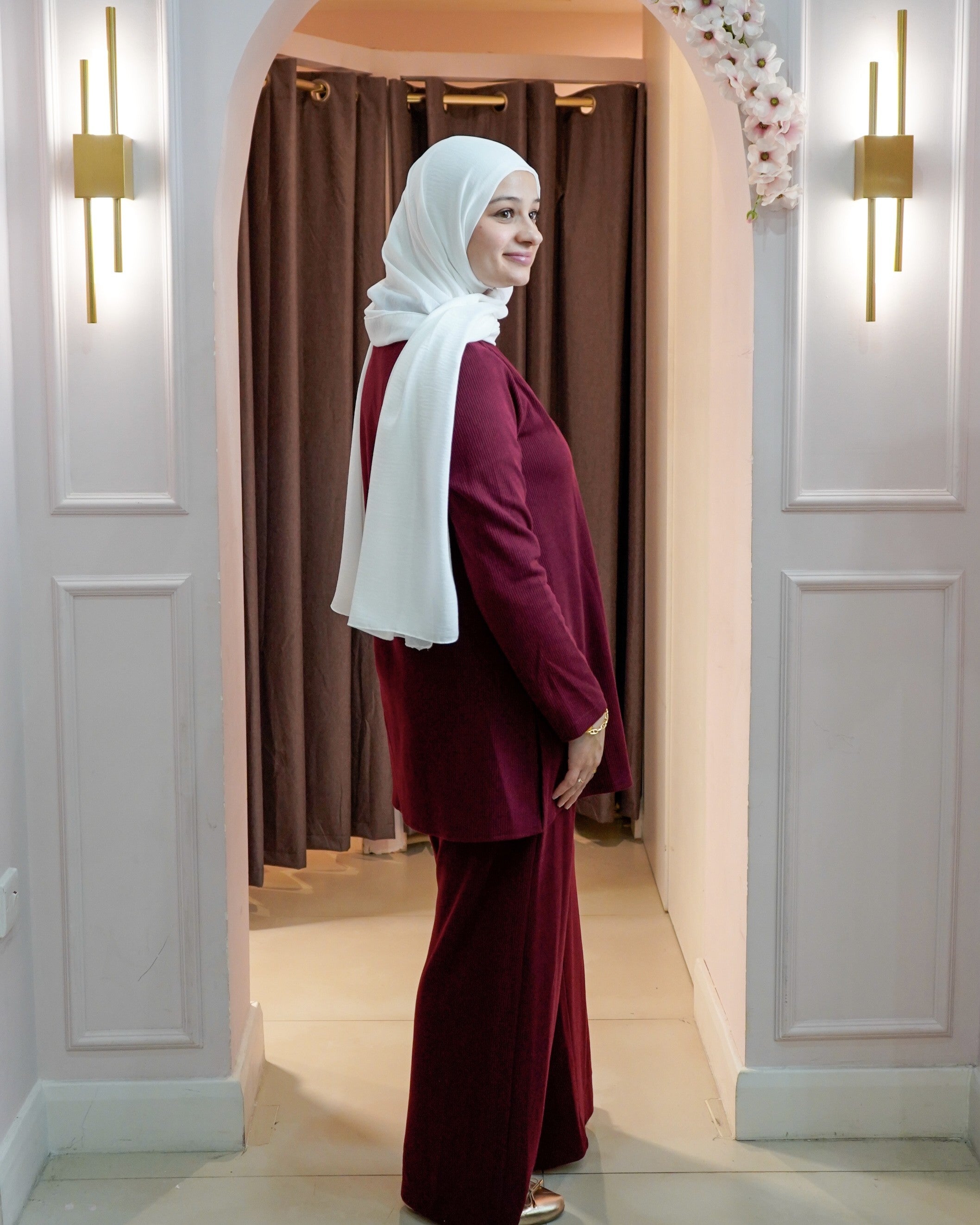 Waist-wrap trouser set