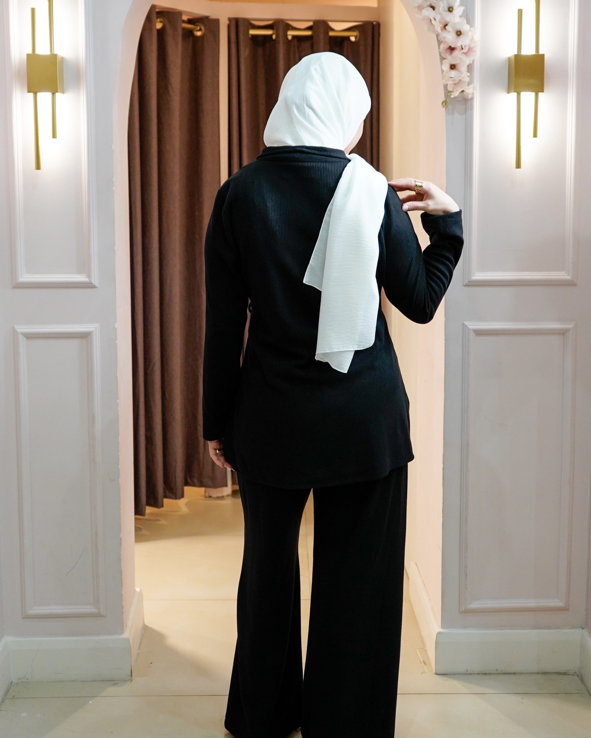 Waist-wrap trouser set