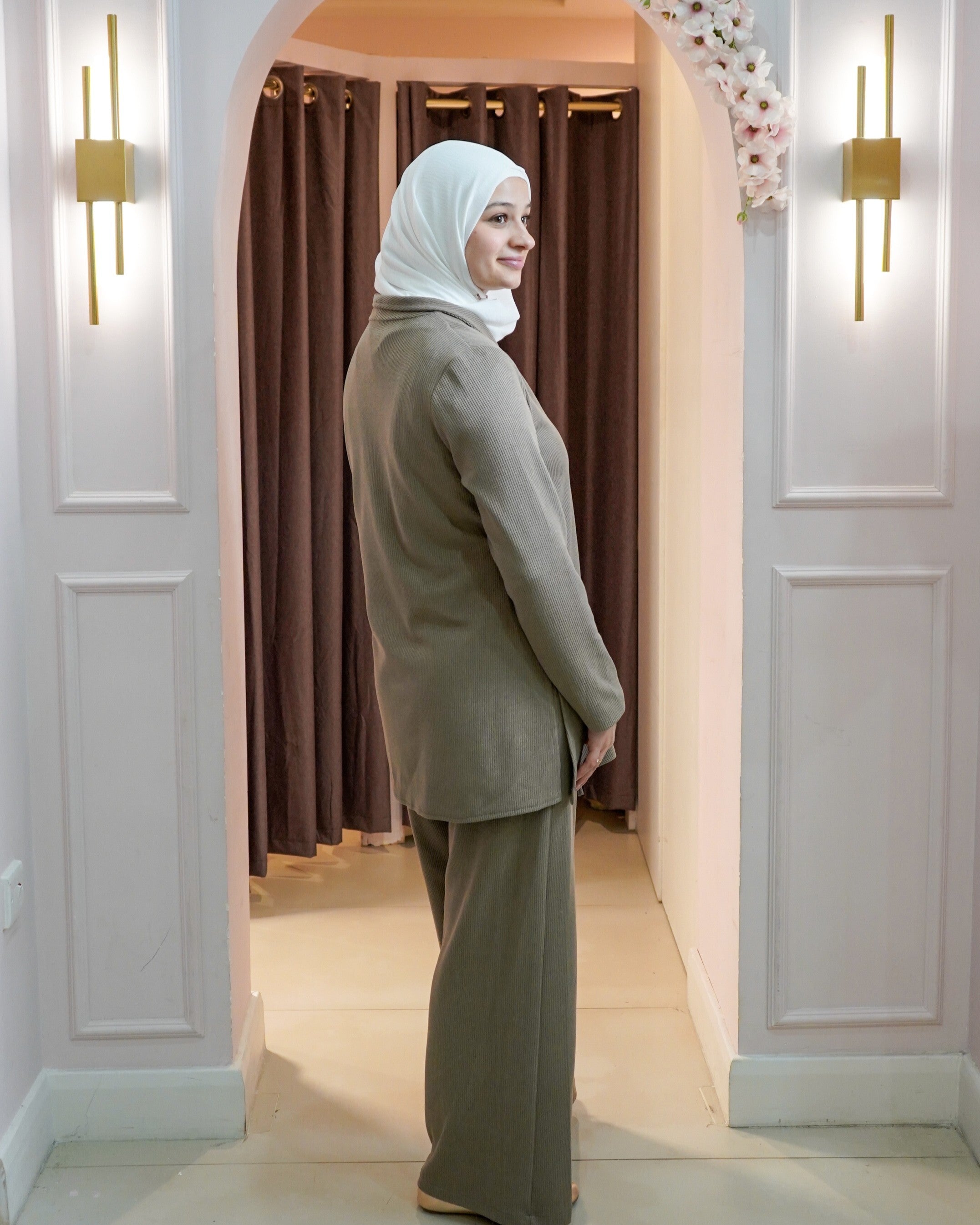 Waist-wrap trouser set