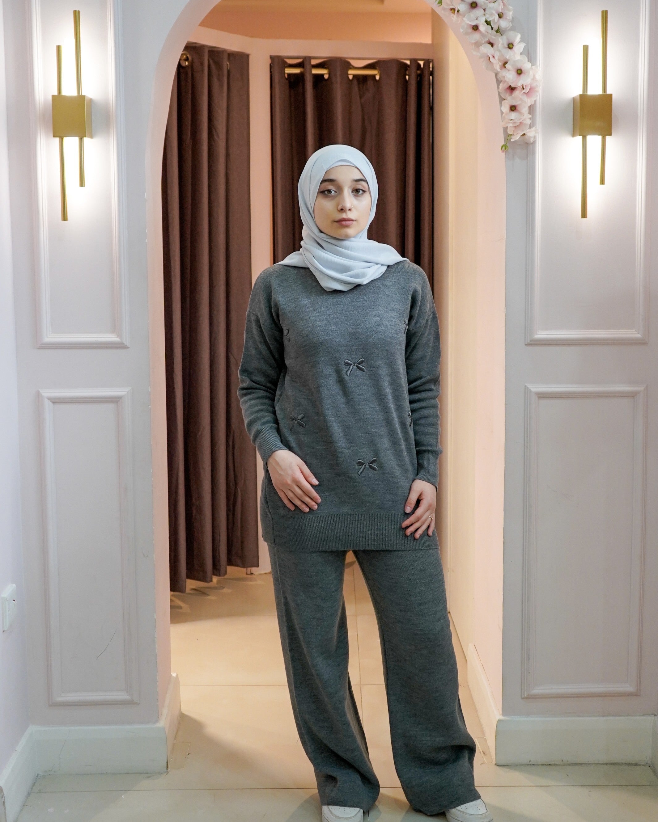 Bow Embroidered Co Ord