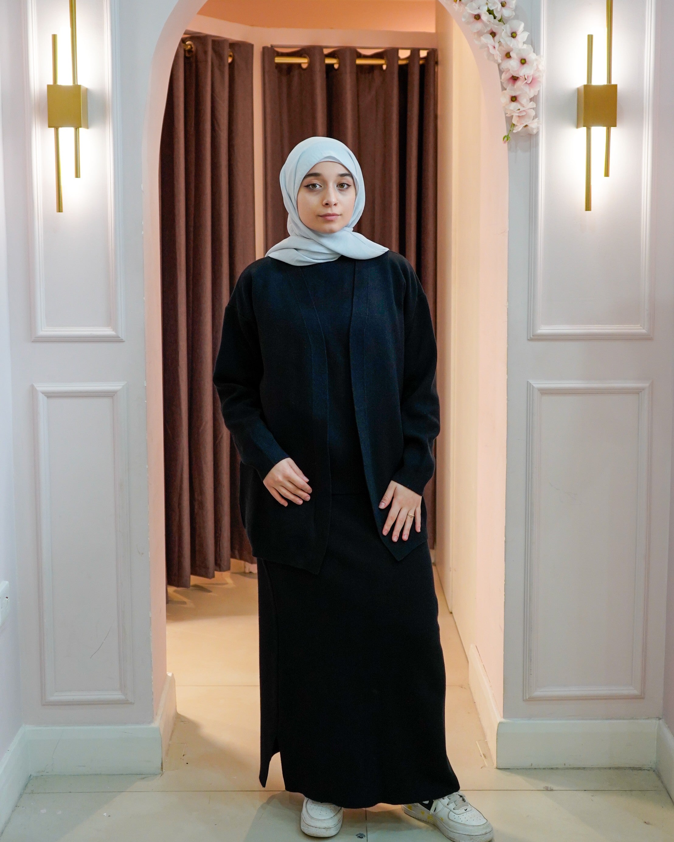3 piece knit skirt set