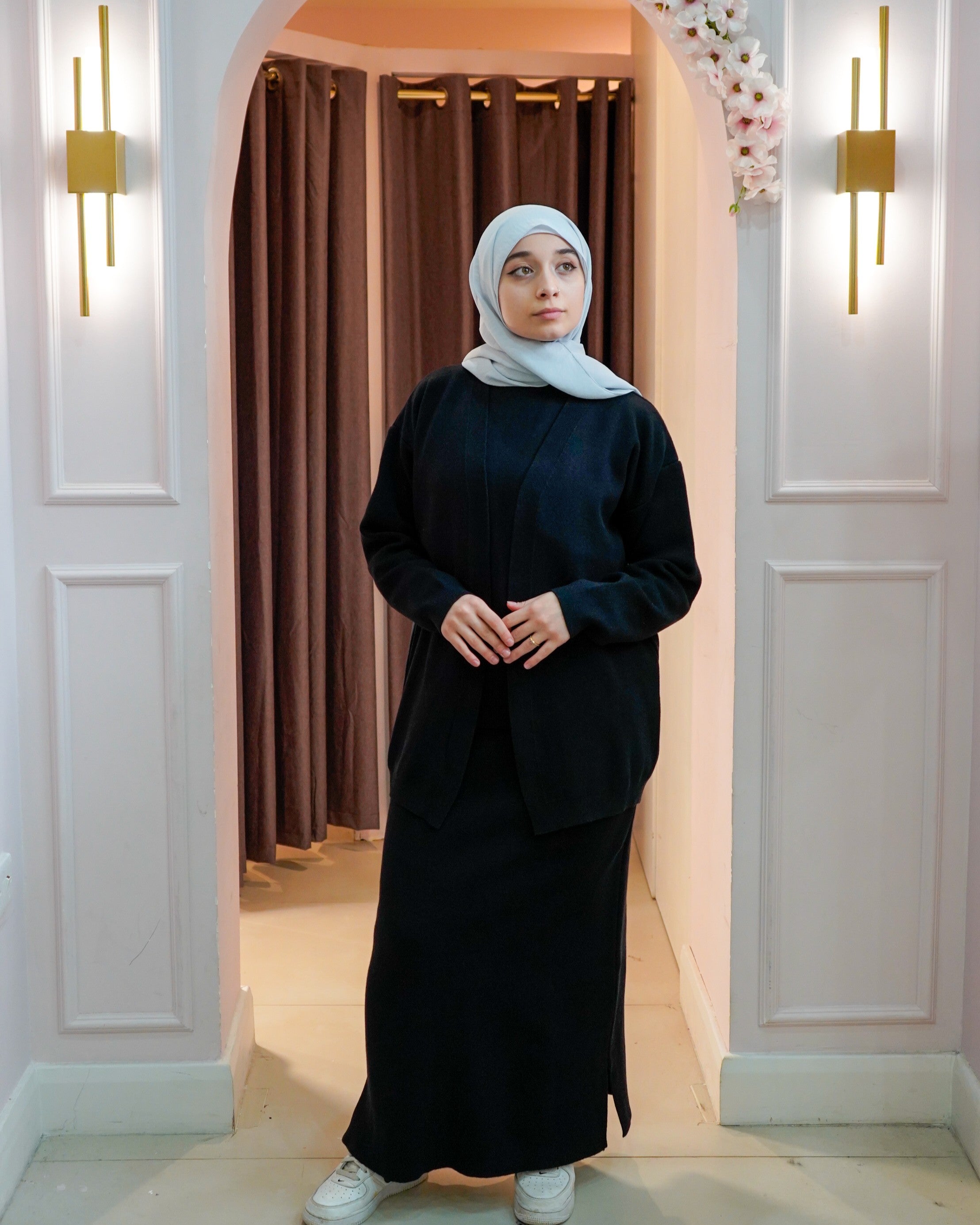 3 piece knit skirt set