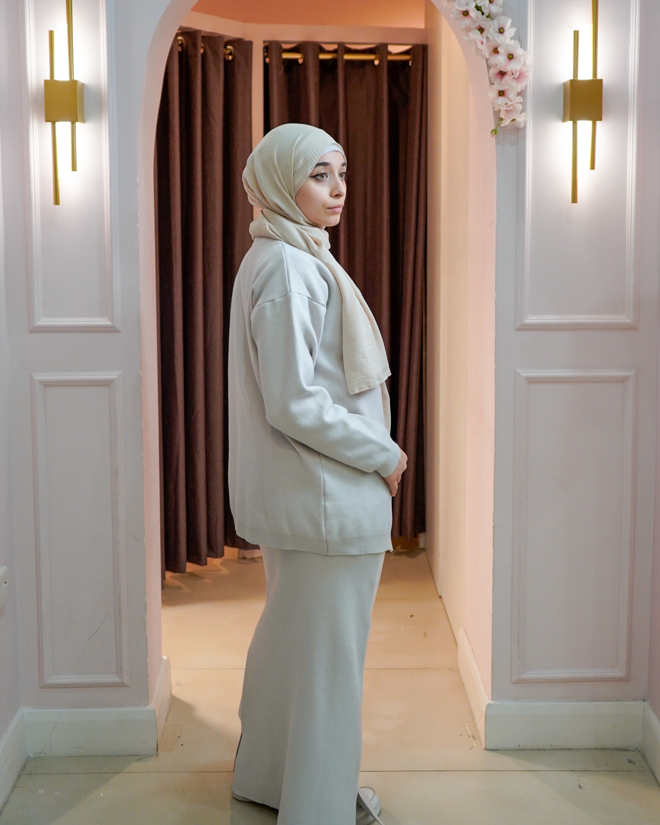3 piece knit skirt set