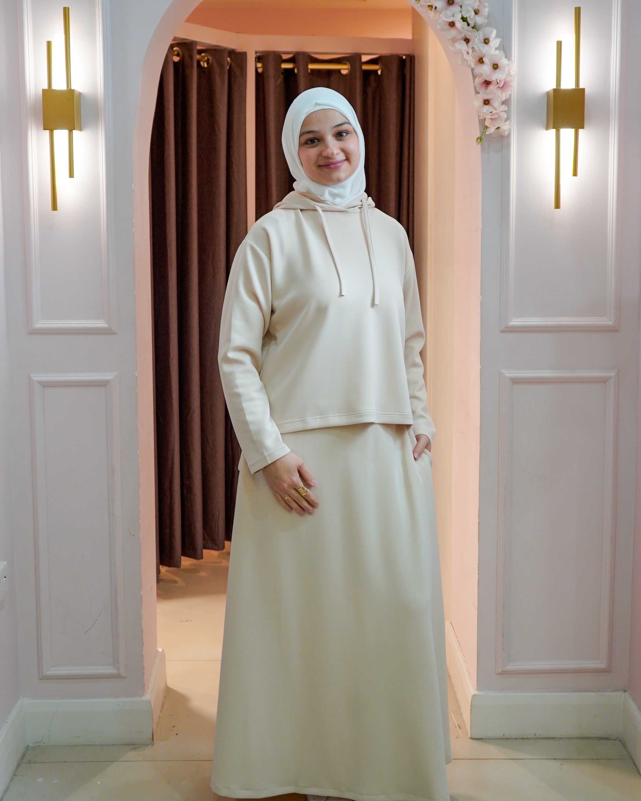 Hooded Skirt Set