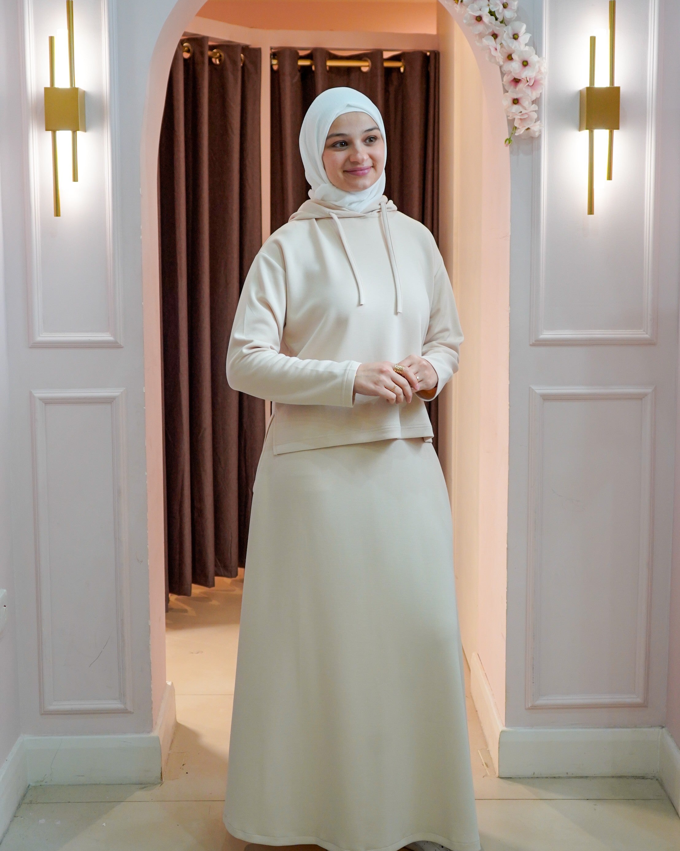 Hooded Skirt Set