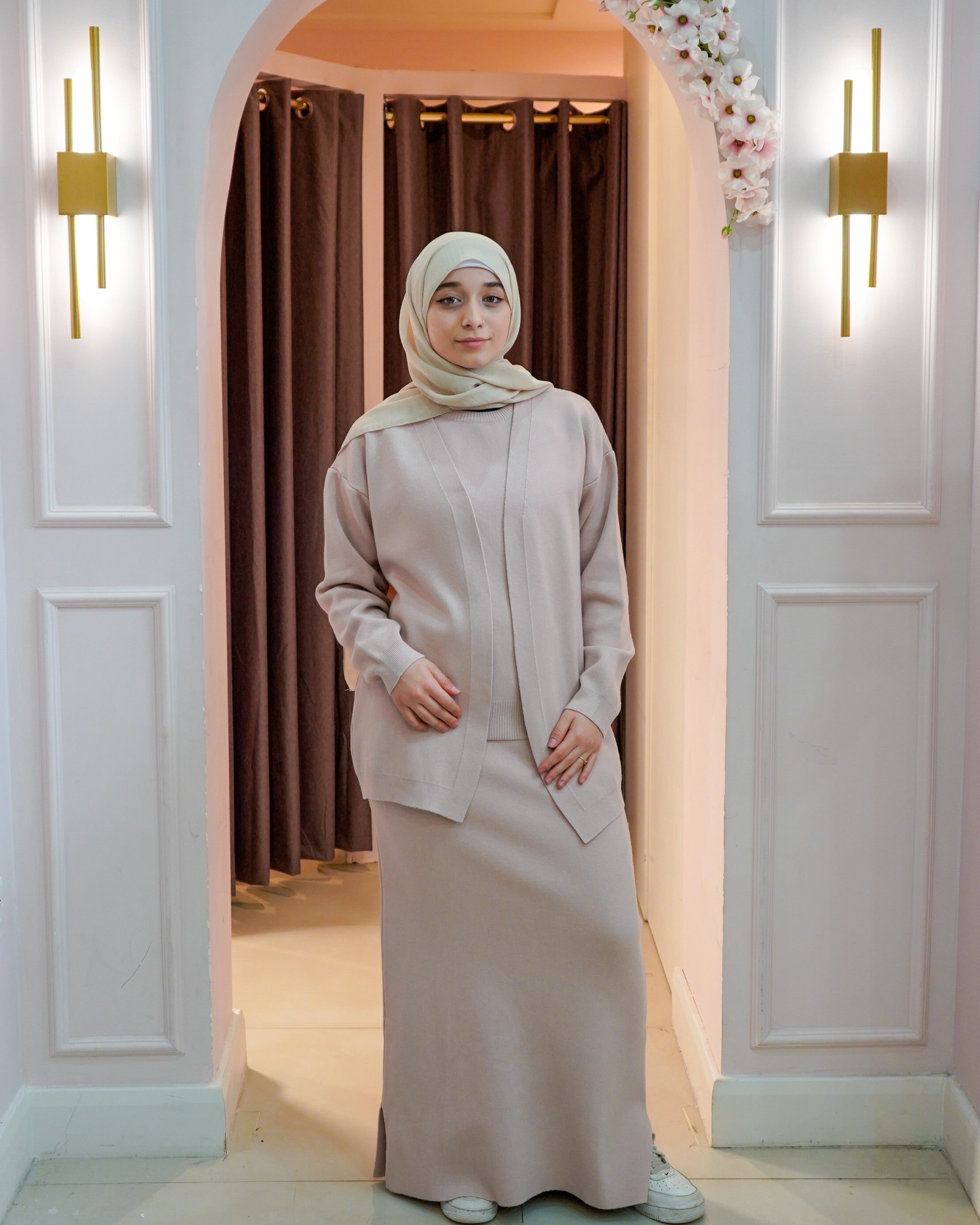 3 piece knit skirt set