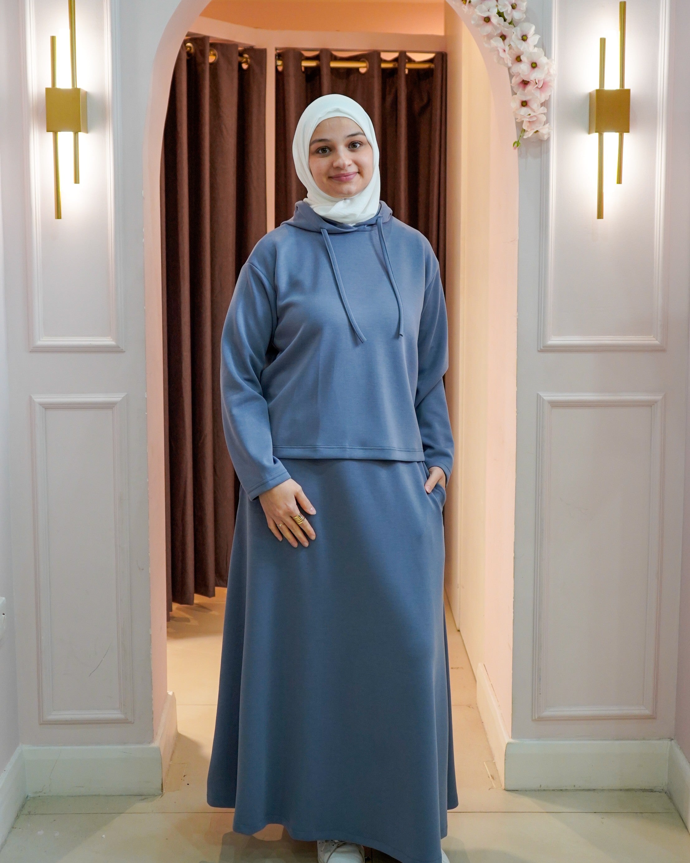 Hooded Skirt Set