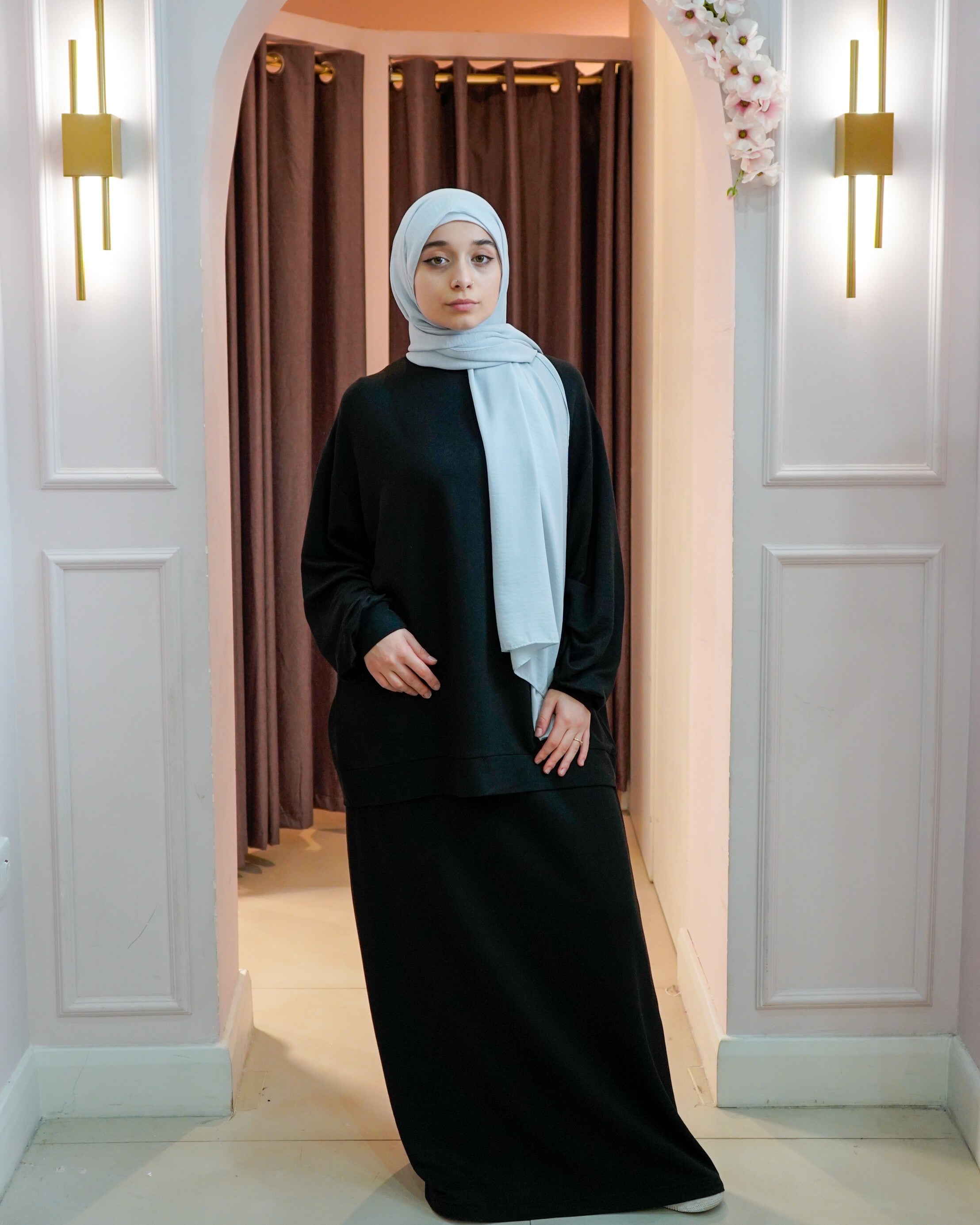 Cuffed Jumper Skirt Set