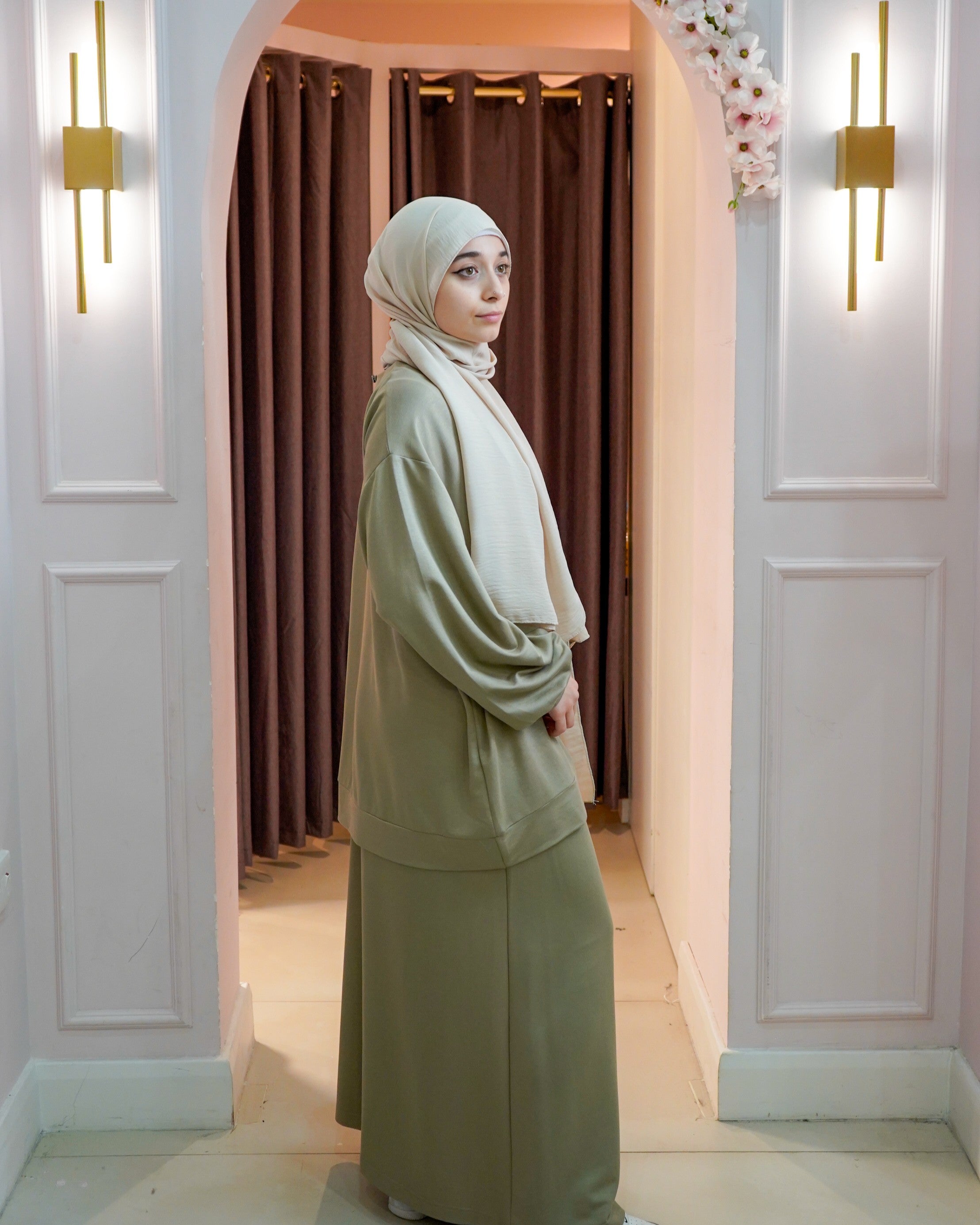 Cuffed Jumper Skirt Set