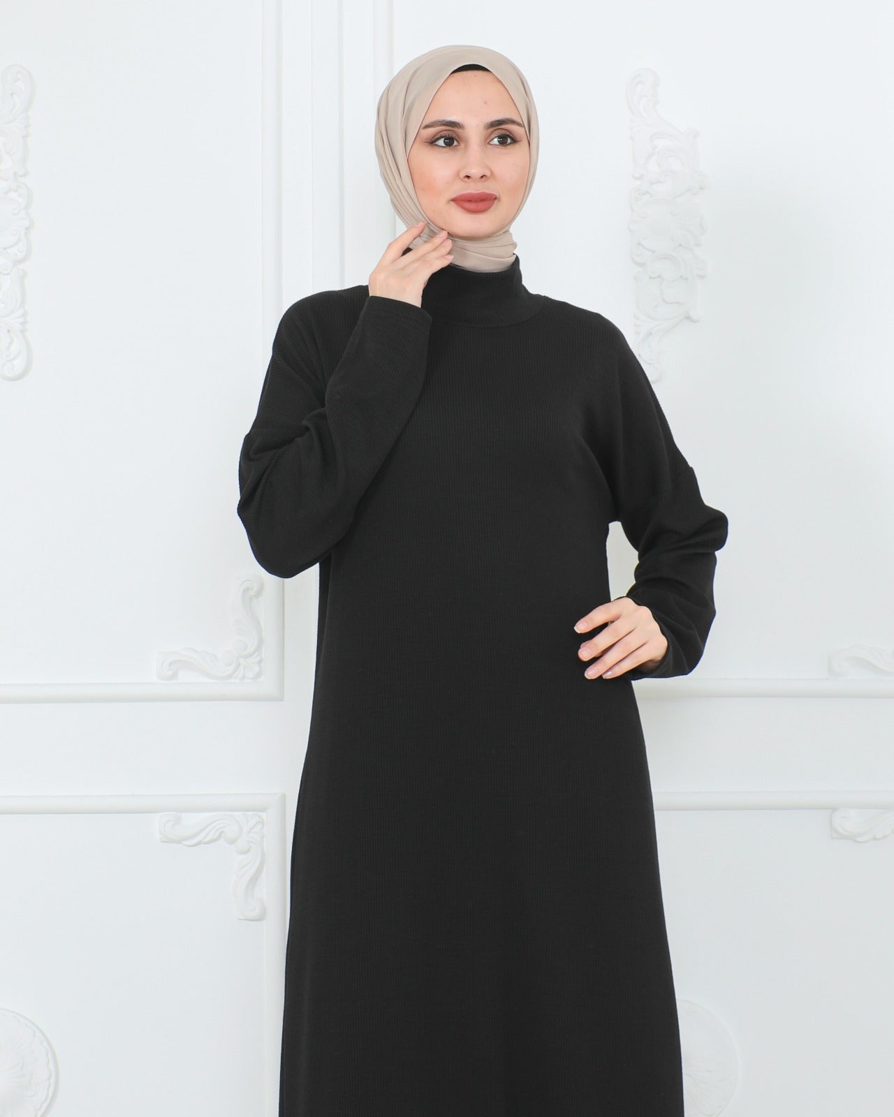 Knit Turtleneck Dress