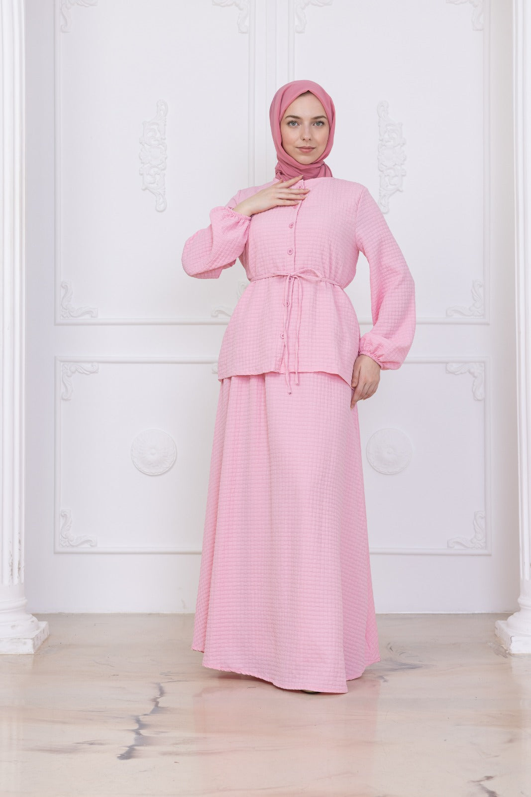 Light Stone Skirt co-ord