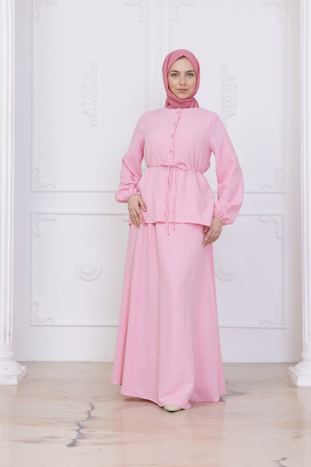 Light Stone Skirt co-ord