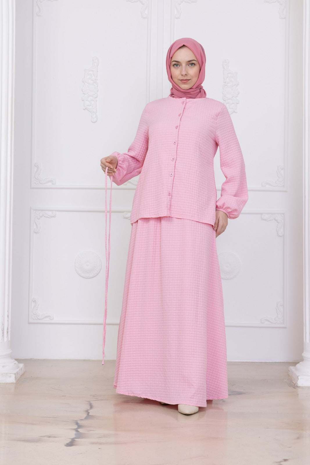 Light Stone Skirt co-ord