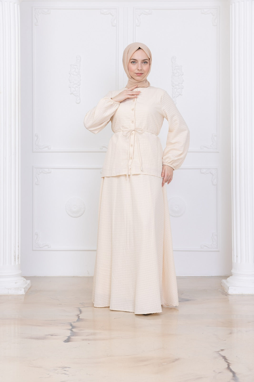 Light Stone Skirt co-ord