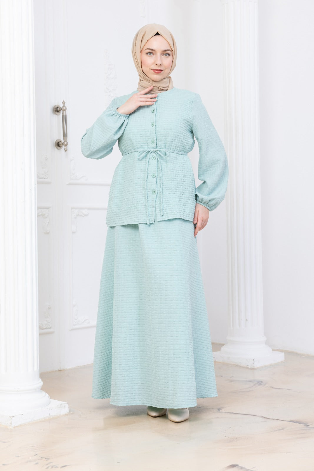Light Stone Skirt co-ord