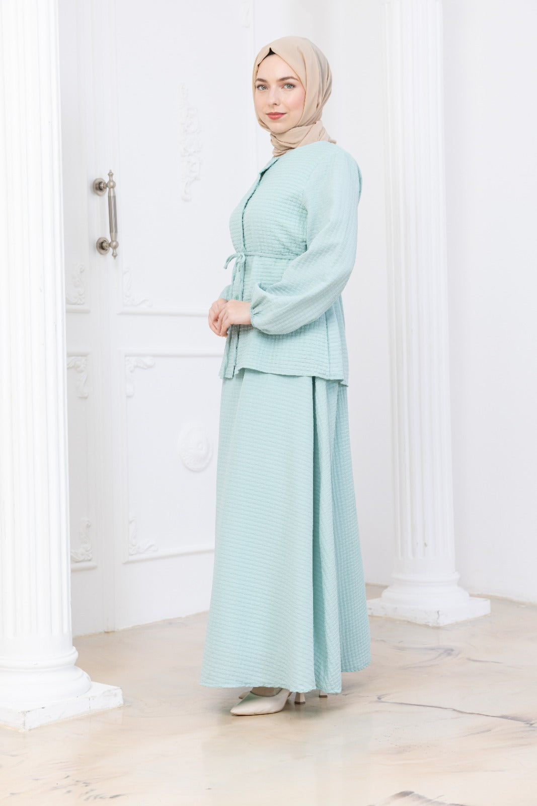 Light Stone Skirt co-ord