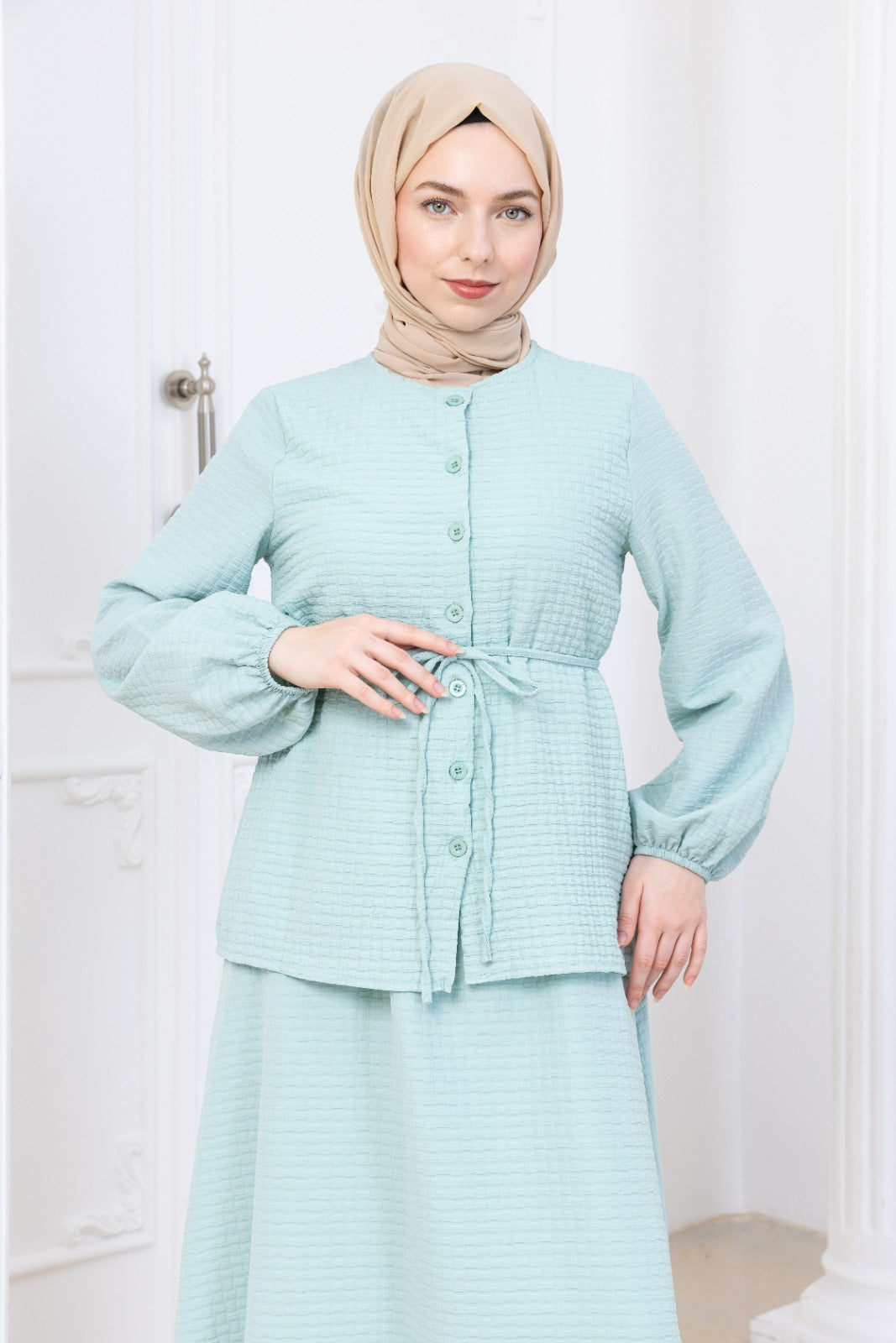 Light Stone Skirt co-ord