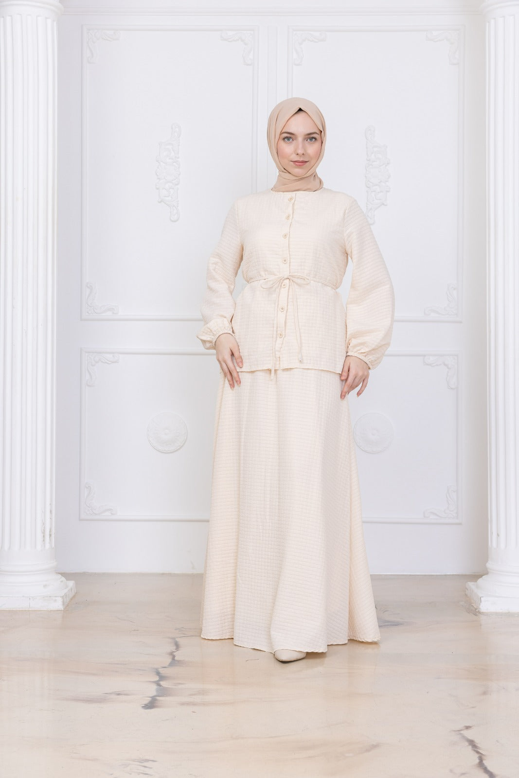 Light Stone Skirt co-ord