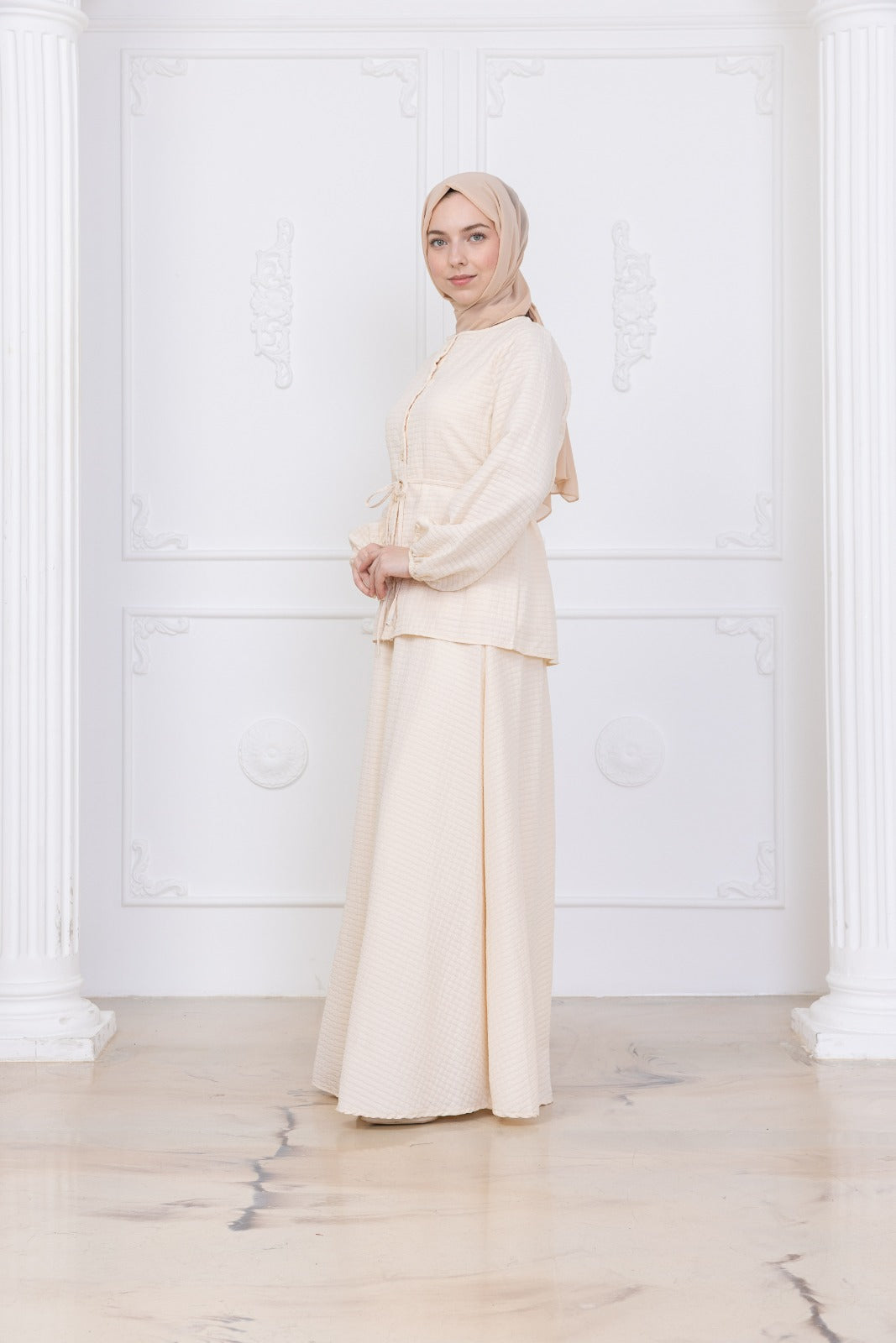 Light Stone Skirt co-ord