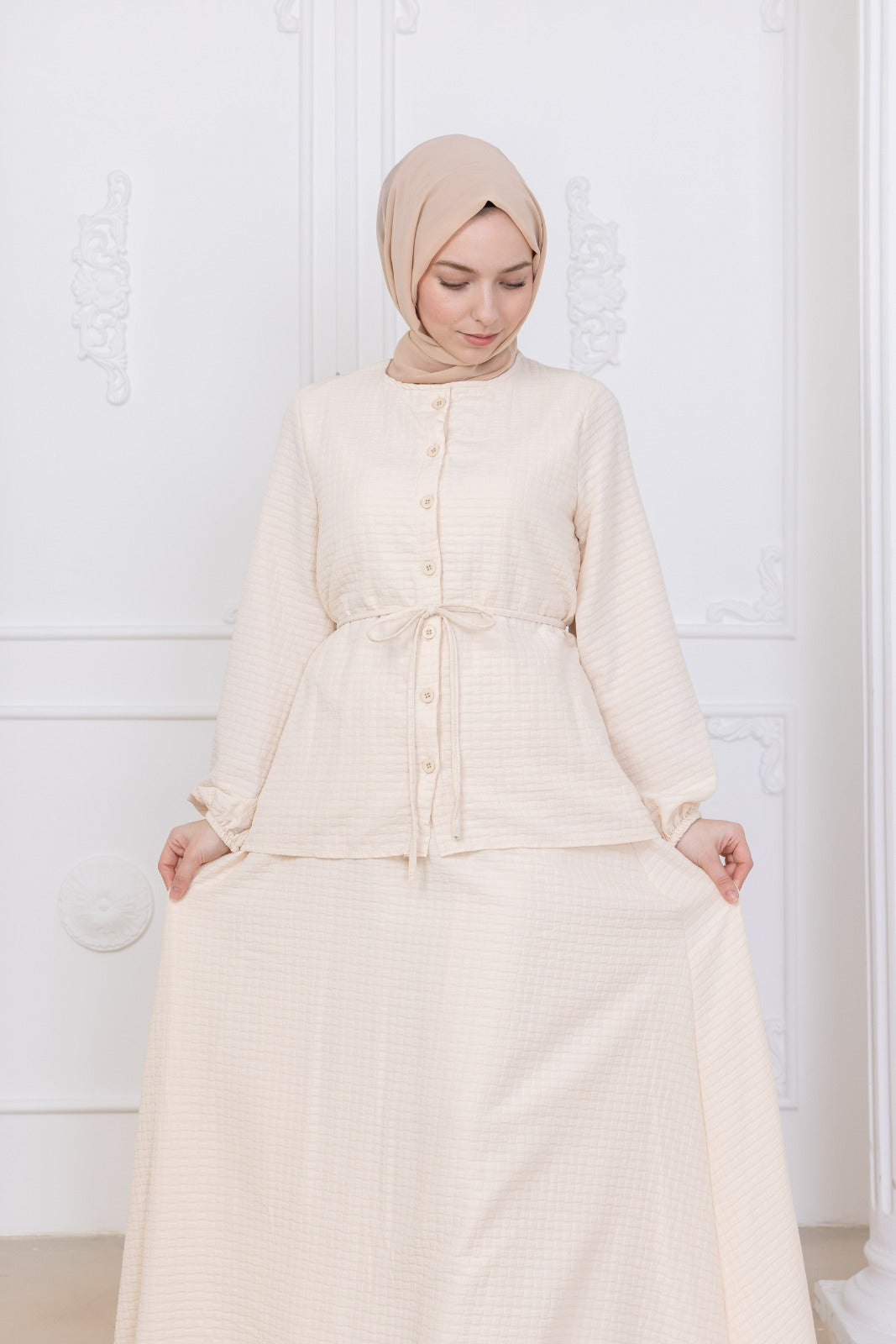 Light Stone Skirt co-ord