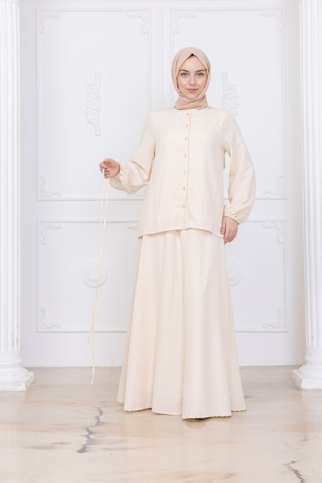 Light Stone Skirt co-ord