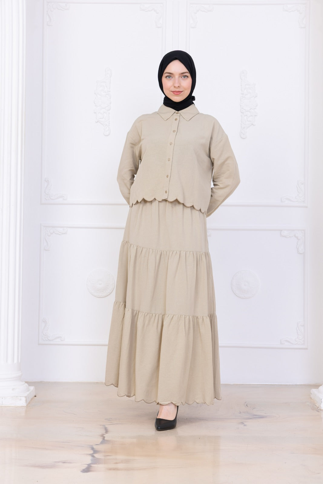 Wavy Maxi Skirt set