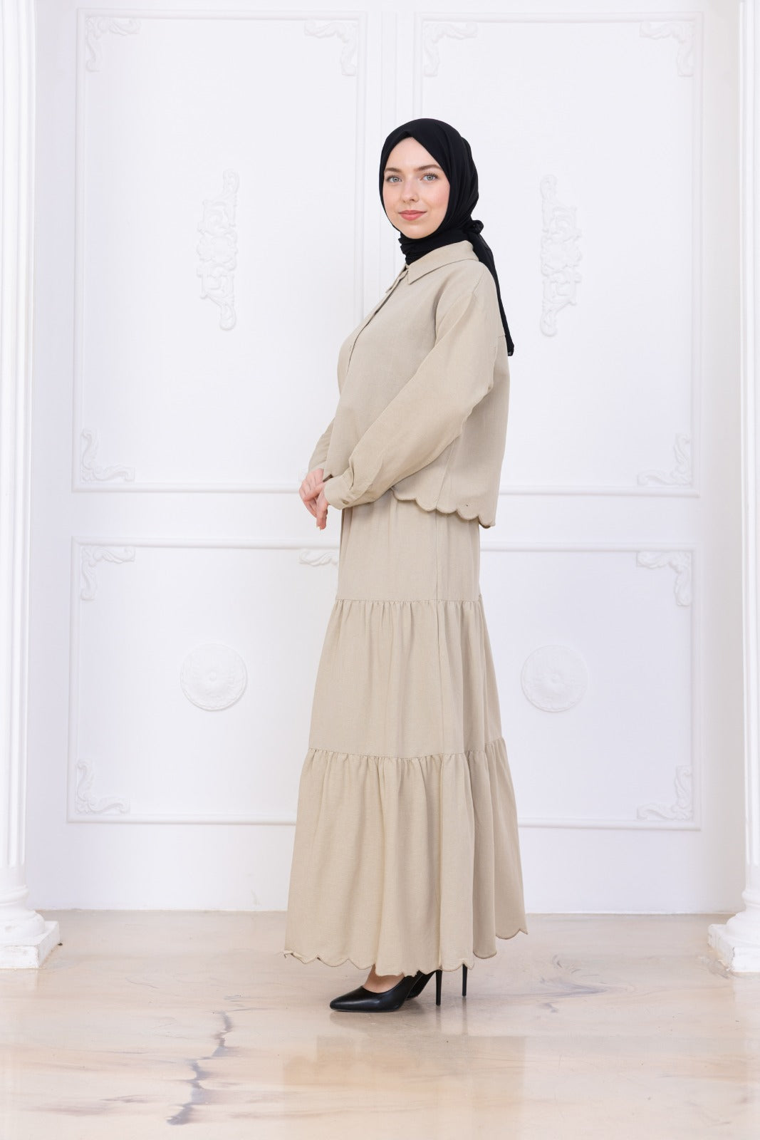 Wavy Maxi Skirt set