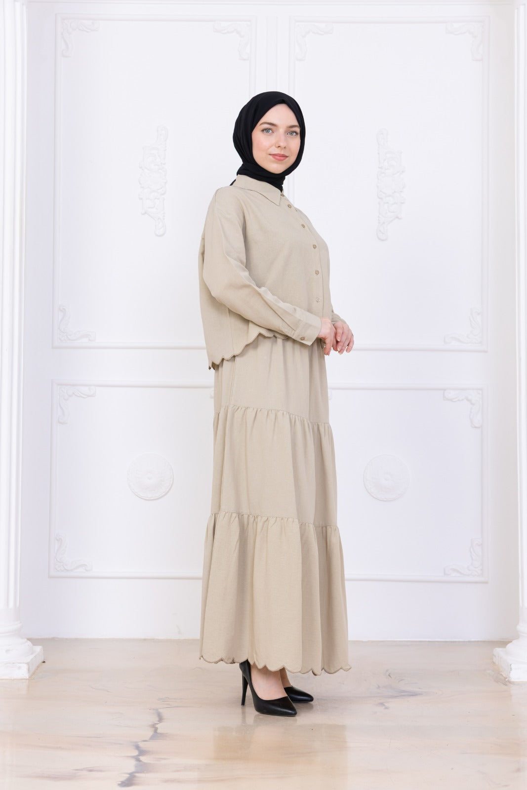 Wavy Maxi Skirt set