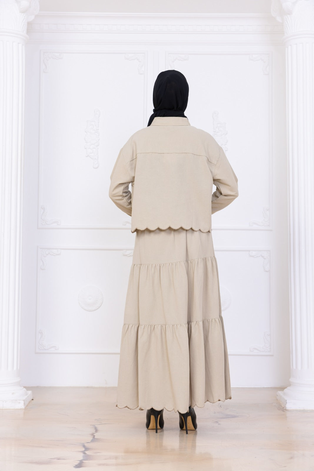 Wavy Maxi Skirt set