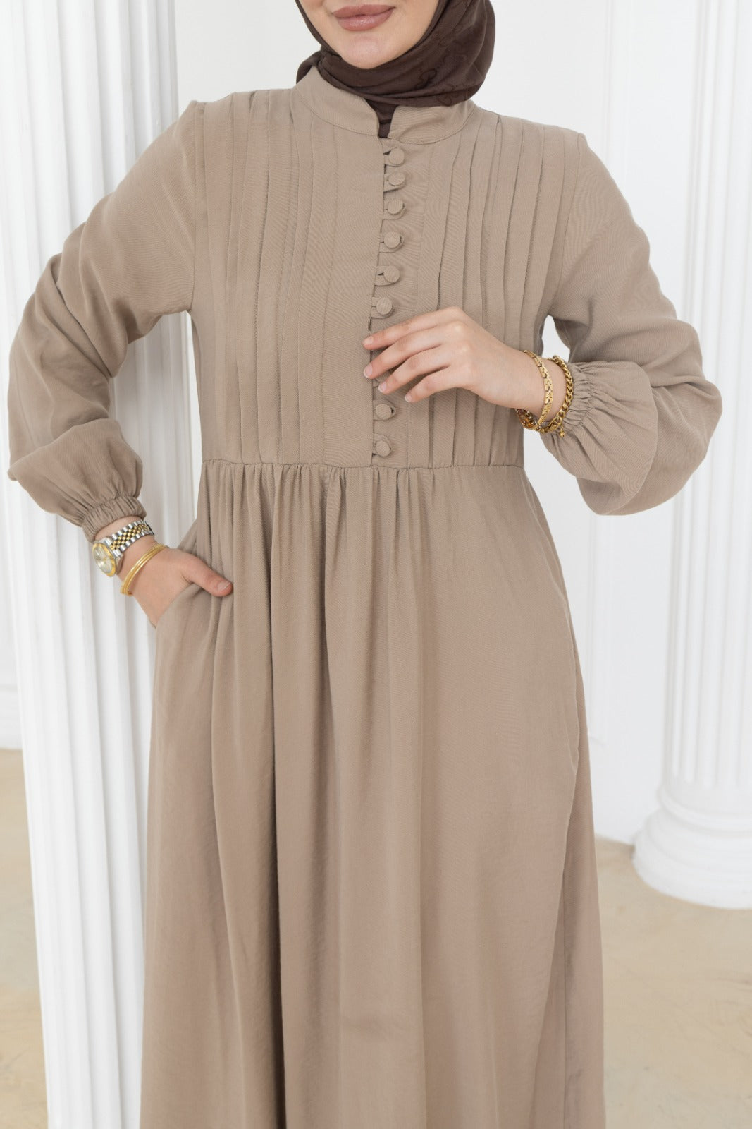 Covered Button Dress