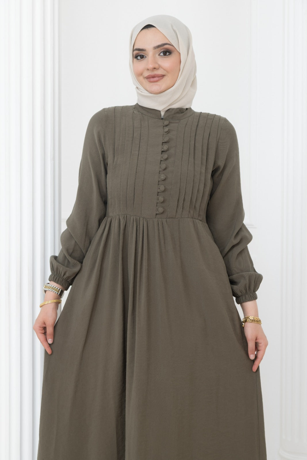 Covered Button Dress