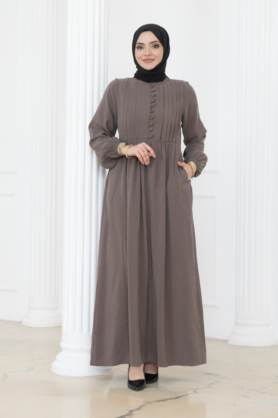 Covered Button Dress
