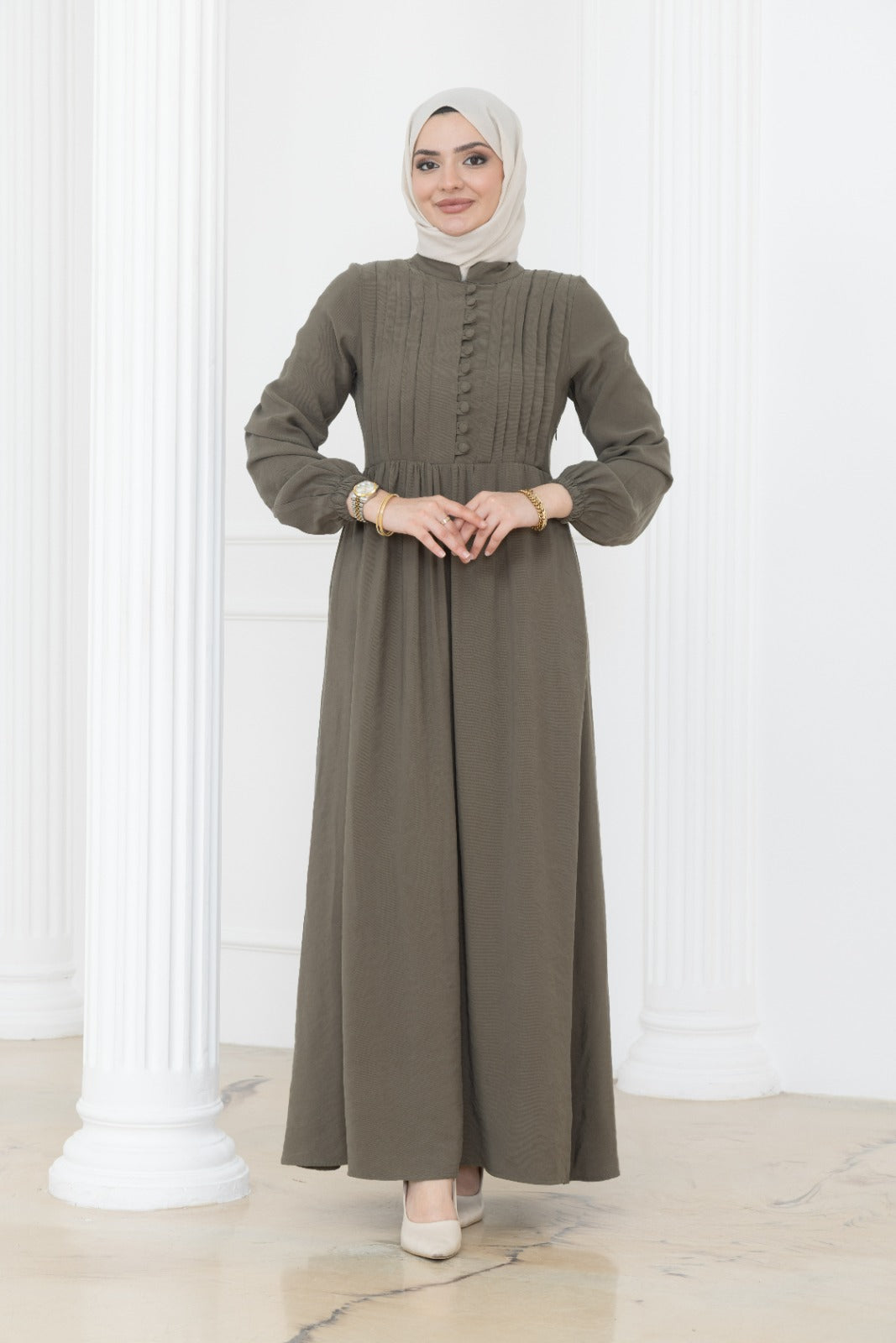 Covered Button Dress