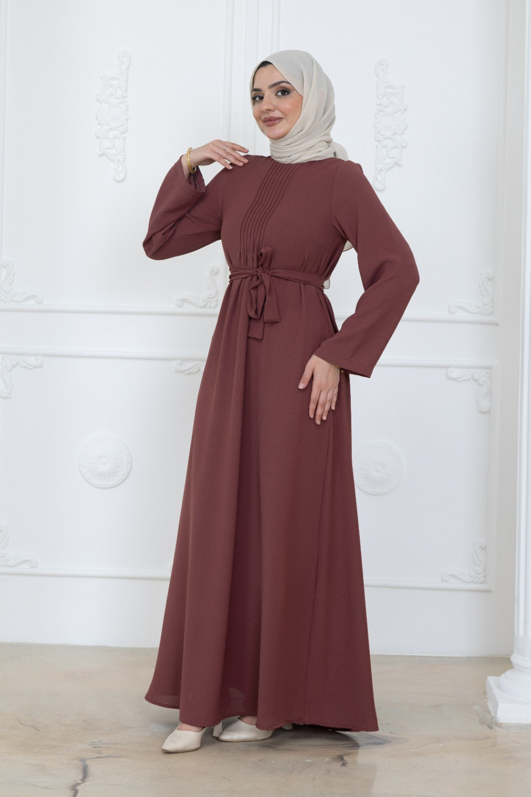 Chest Pleat Dress