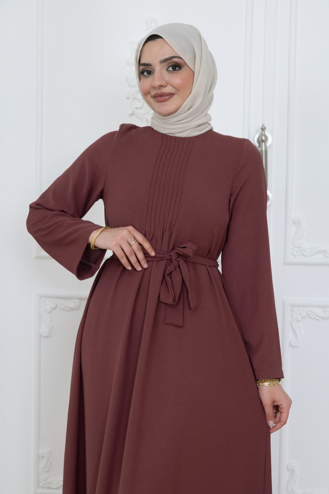 Chest Pleat Dress