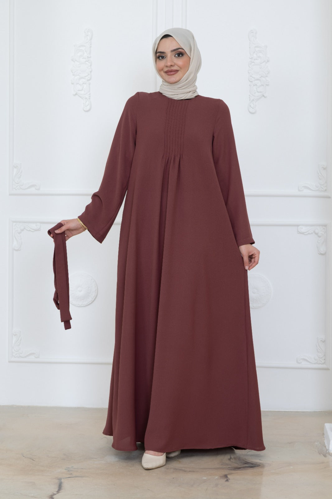 Chest Pleat Dress