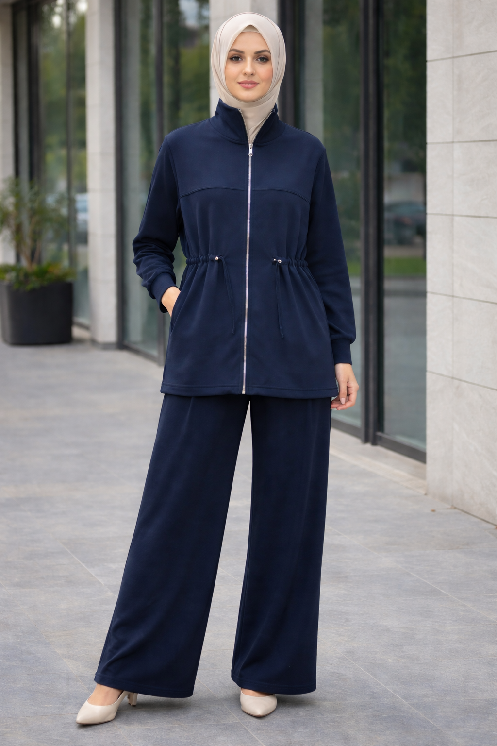 Wide leg toggled co ord