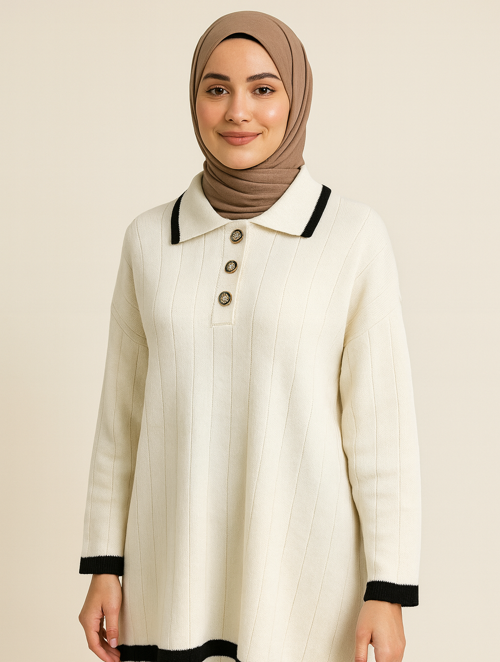Collared Wide Ribbed set