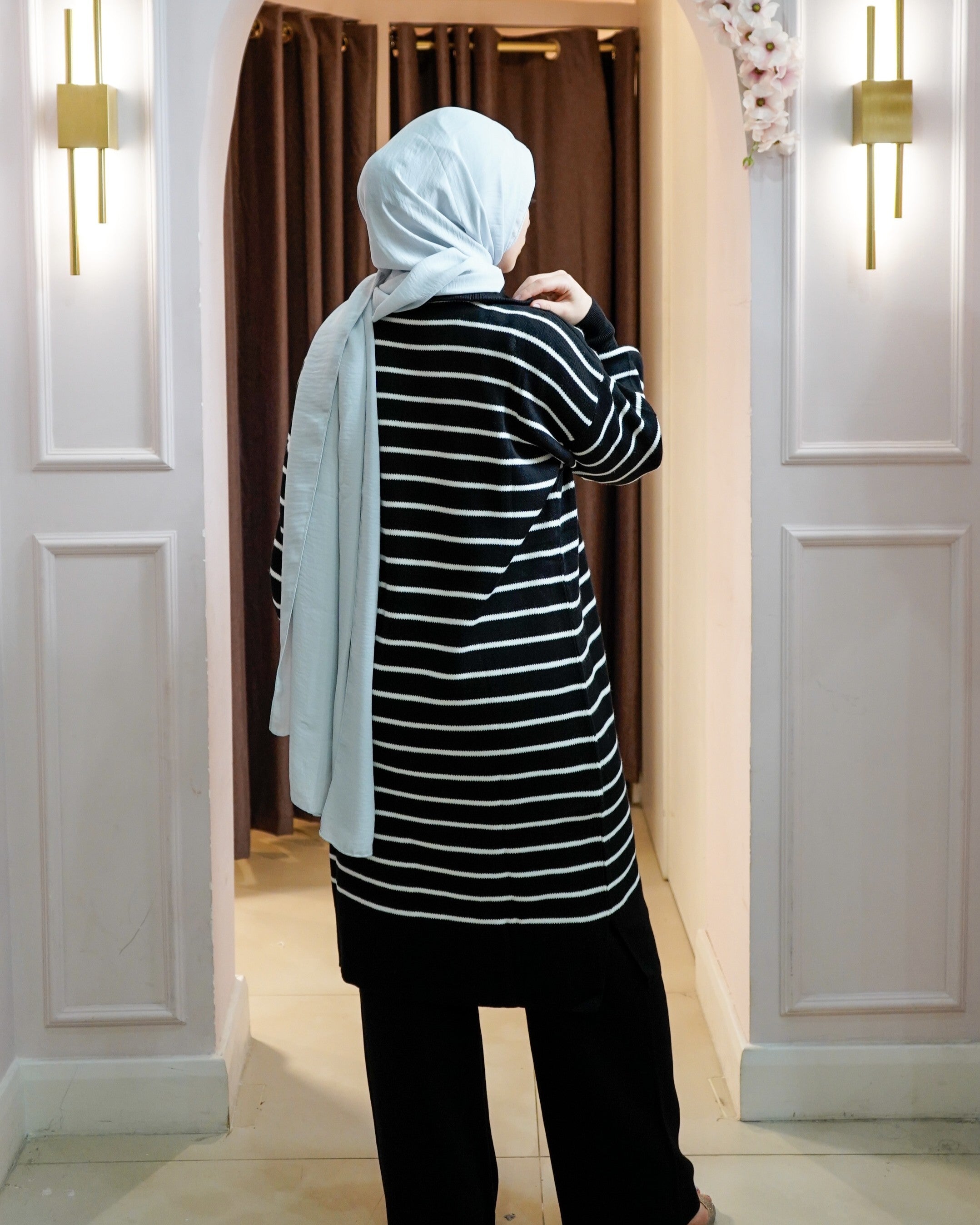 Striped Knit Midi Set