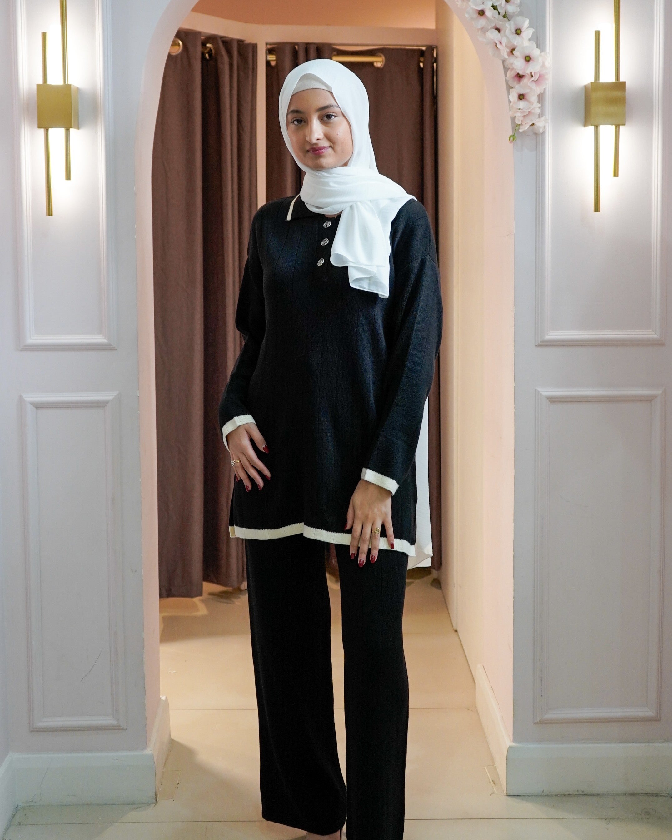 Collared Wide Ribbed set