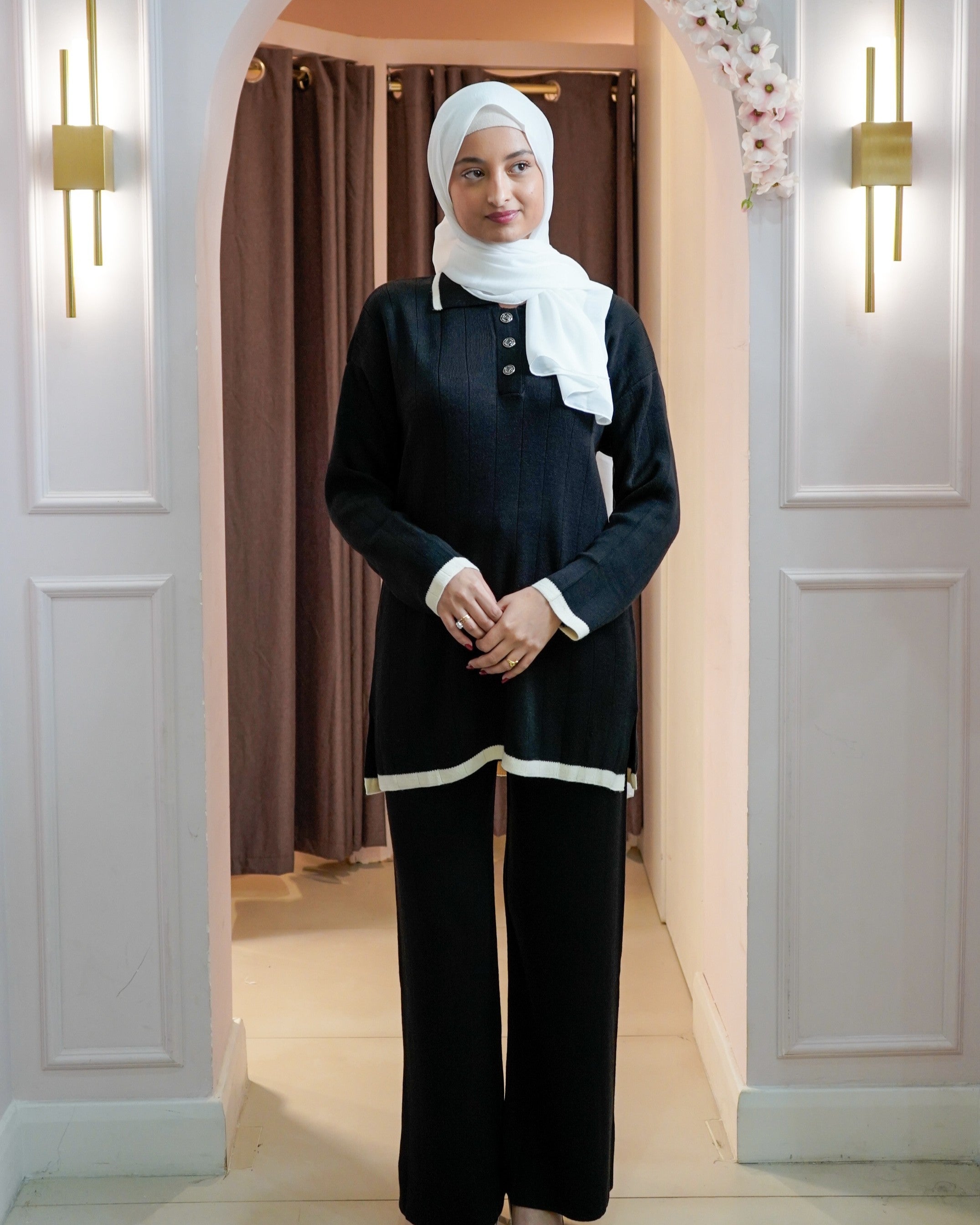 Collared Wide Ribbed set