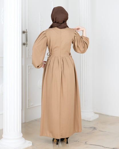 Waist Pleated Dress