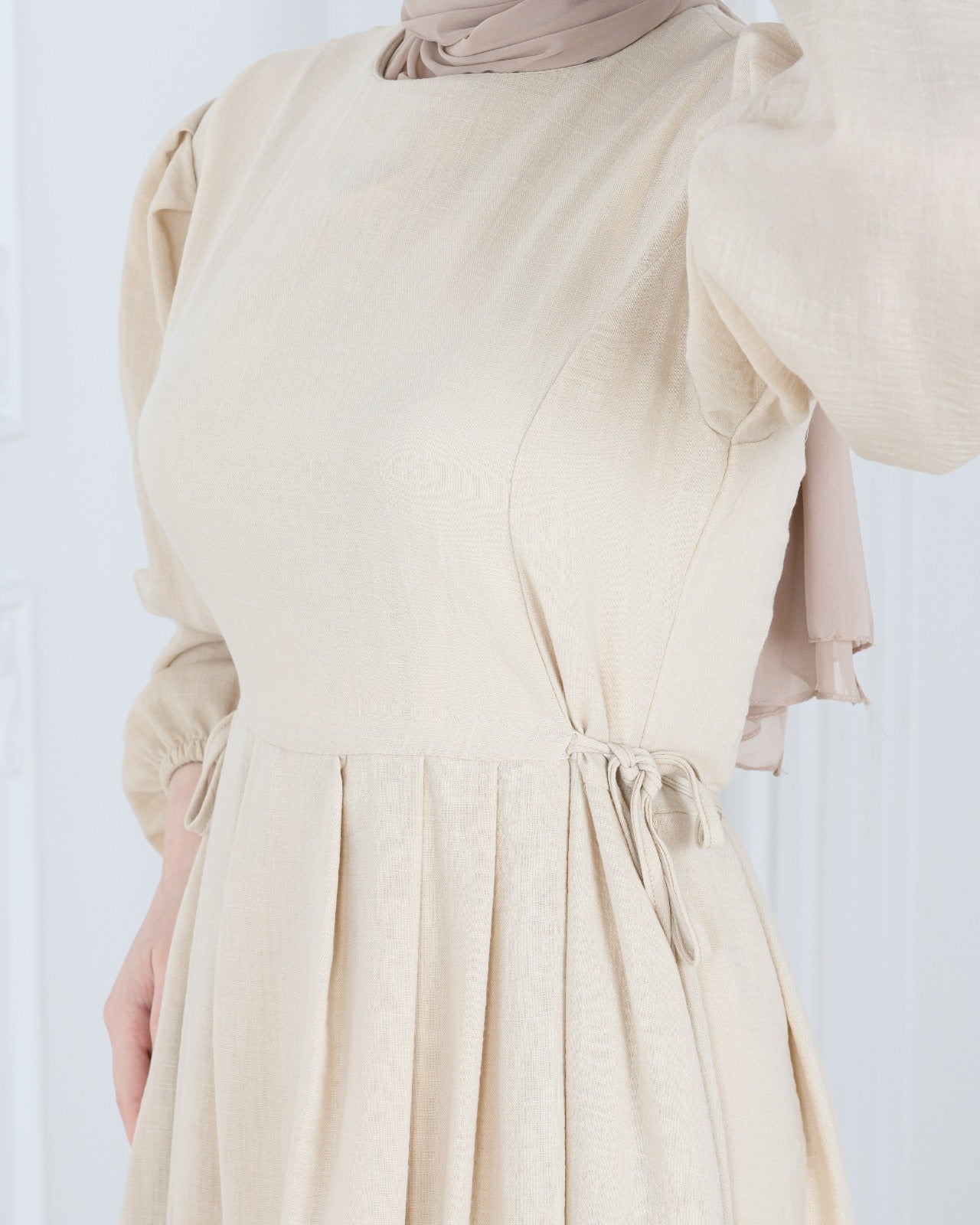 Waist Pleated Dress