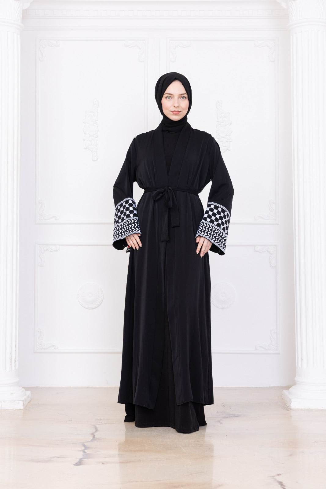 Kuffiyeh Sleeve Abaya
