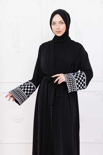 Kuffiyeh Sleeve Abaya