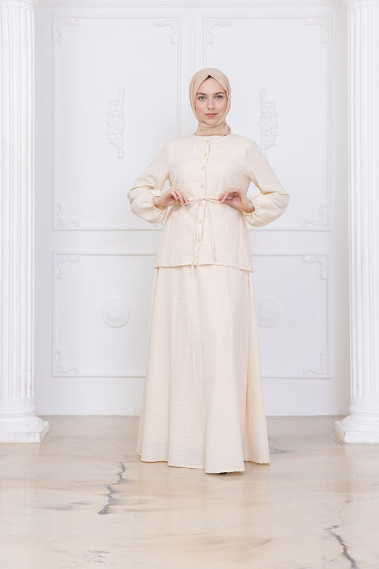 Light Stone Skirt co-ord